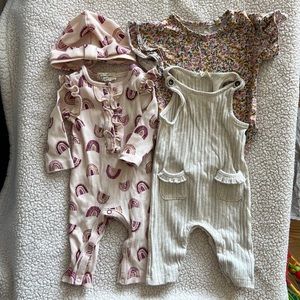 Baby Girl Boho Shabby Chic Fall Outfits Bundle